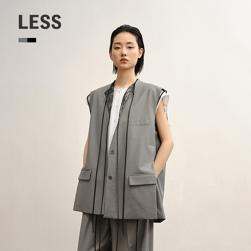 LESSV领休闲西装马甲外套女图片