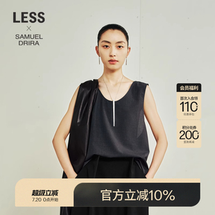 女2O7210020 LESSxSamuel 春秋后V字设计上衣女无袖 背心衬衫