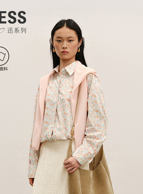 【商场同款/XUN系列】LESS2026春新款进口全棉印花衬衫2Q2213280