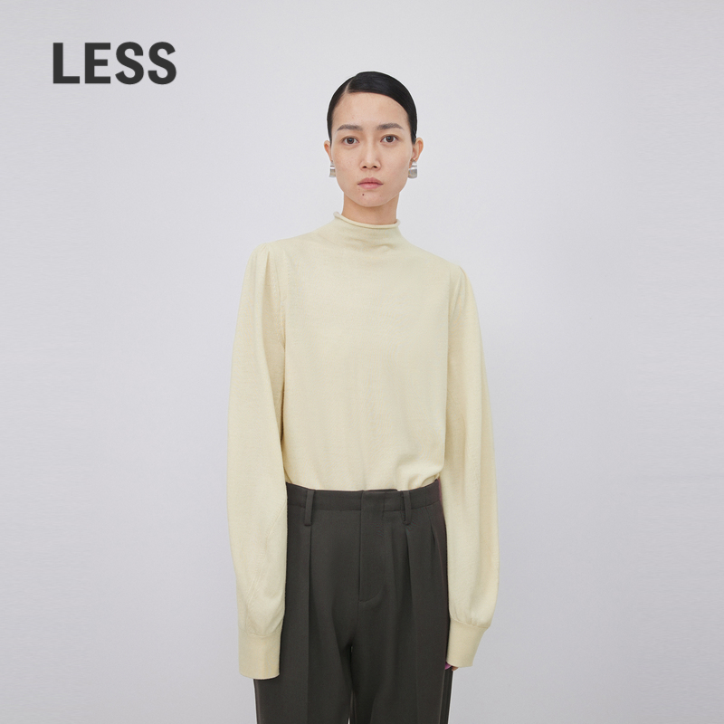 LESS绵羊毛长袖套头毛衫