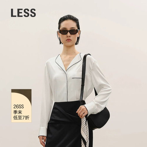 LESS桑蚕丝睡衣风质感衬衫