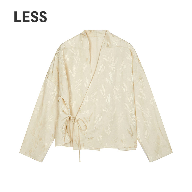 【商场同款/CNY系列】LESS2026春新中式提花真丝衬衫女2