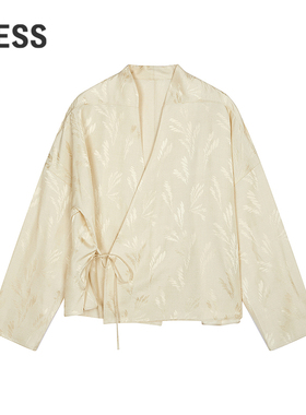 【商场同款/CNY系列】LESS2026春新中式提花真丝衬衫女2Q2213640