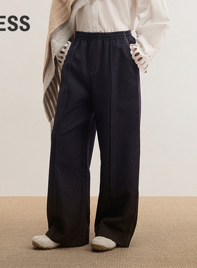 【SAMUEL系列】LESS冬工装感拼接长裤女直筒休闲裤女2O0E13830