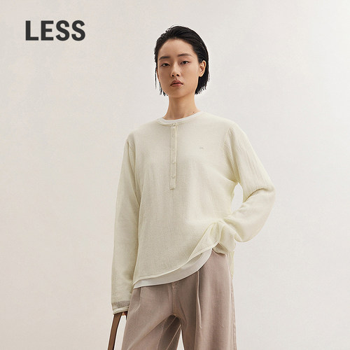 LESS圆领长袖套头针织衫