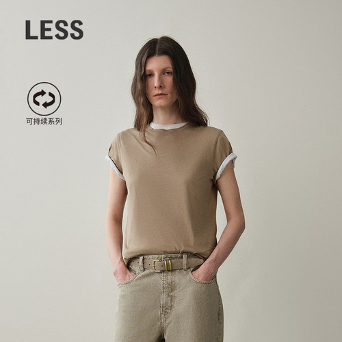 LESS绒感环保T恤女全棉