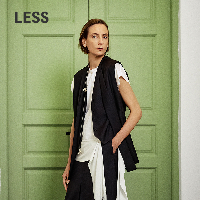 【商场同款】LESS2025秋新款全羊毛通勤西装马甲外套女2P7518800