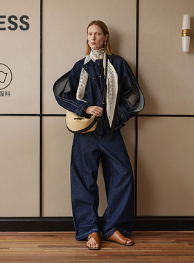 【商场同款】LESS2026春新款进口全棉复古直筒牛仔长裤2Q1E16950