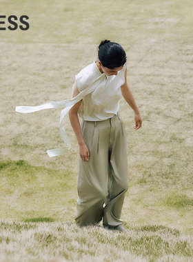 【精工系列】LESS夏季设计感渐变桑蚕丝垂感无袖衬衫女2P4210860