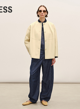 【商场同款】LESS2026春新款进口全棉复古牛仔香蕉裤女2Q2E13880