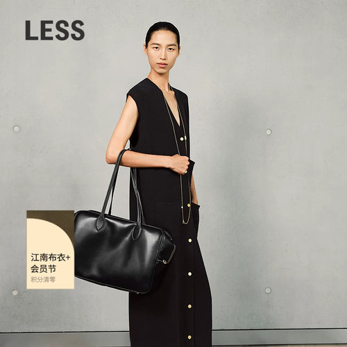 LESS绵羊毛V领无袖针织连衣裙