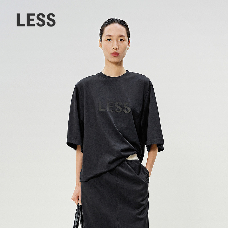 LESS休闲基础款纯色圆领T恤女