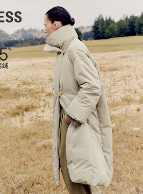 【商场同款/白鹅绒】LESS2025冬新款立领宽松长款羽绒服2PAC16900