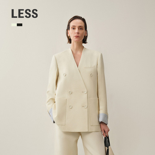 LESS优雅宽肩含垫肩西服