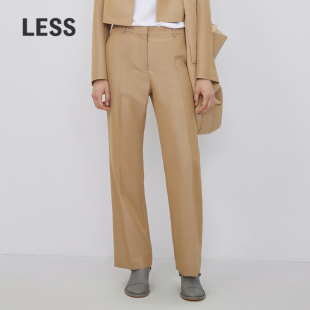 LESS春秋休闲简约通勤绵羊毛直筒西装 女2N8E10790 裤