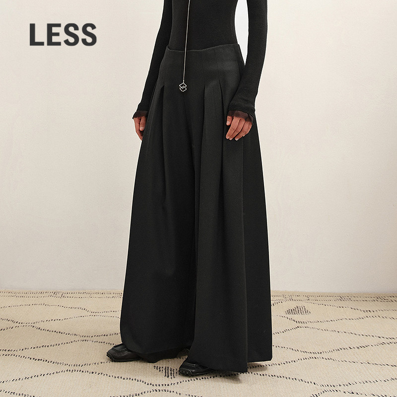 【商场同款】LESS2025冬新款慵懒老钱风宽松阔腿裙裤女2PB