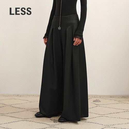 LESS慵懒老钱阔腿裙裤
