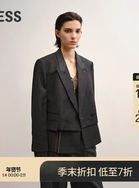 【商场同款/精工系列】LESS2025年秋新款高智感垫肩西装2P9717930