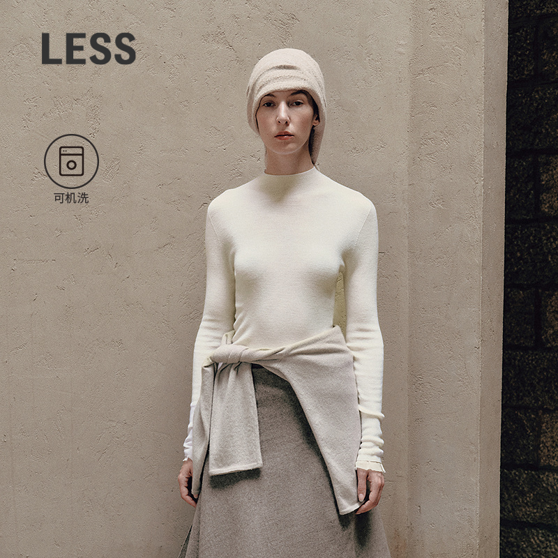 LESS插肩袖修身打底套头针织衫