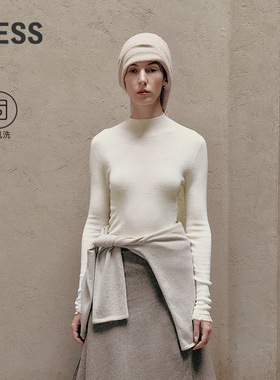 【商场同款】LESS2025冬新款可机洗羊毛修身打底针织衫2P0317430
