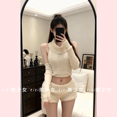 性感羊毛高领毛衣 上衣2026年春季 TiTi美少女 纯欲风套头针织衫