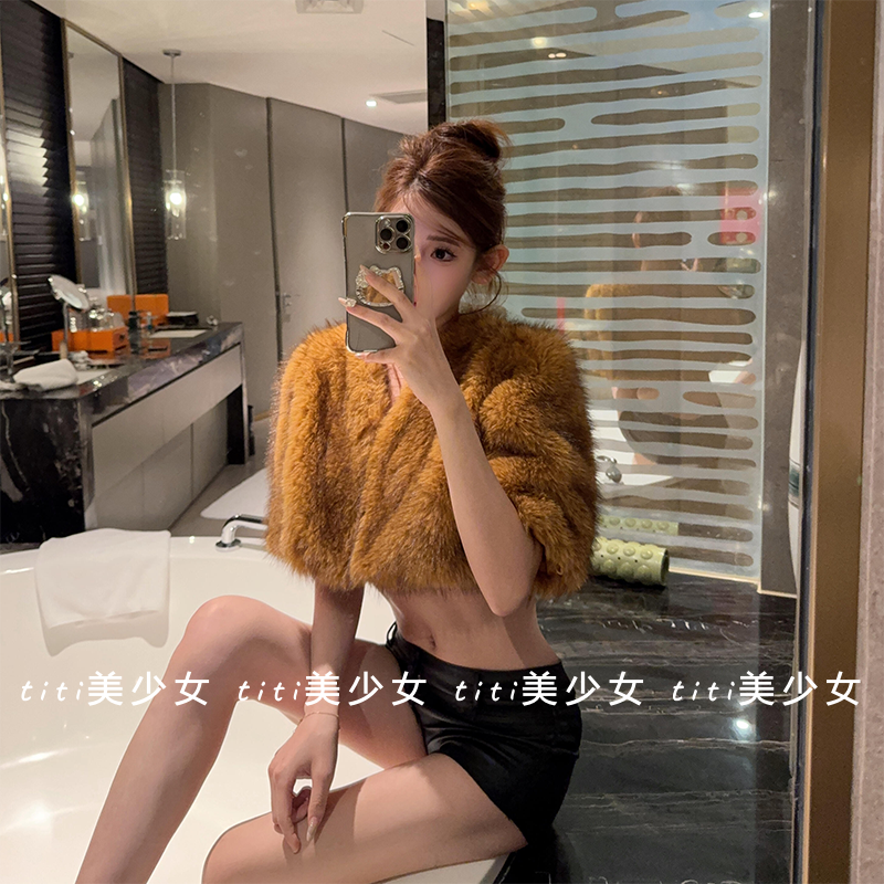 开衫外套保暖毛绒绒上衣