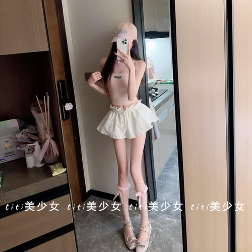 织带针织抹胸上衣内搭背心女