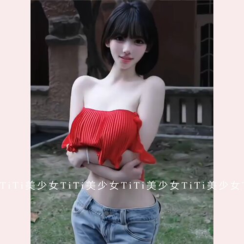 性感网纱露背抹胸短款吊带上衣