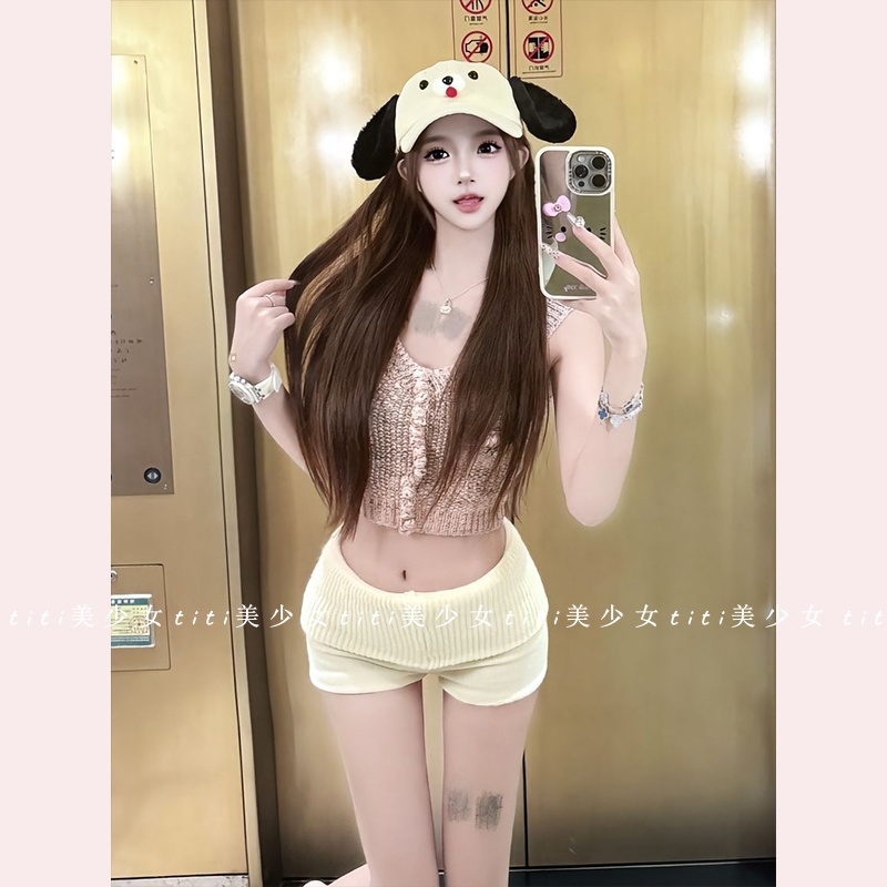 外穿无袖内搭打底短款上衣