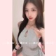 纯欲风性感挂脖镂空连衣裙女春季 TiTi美少女 显瘦收腰包臀短裙