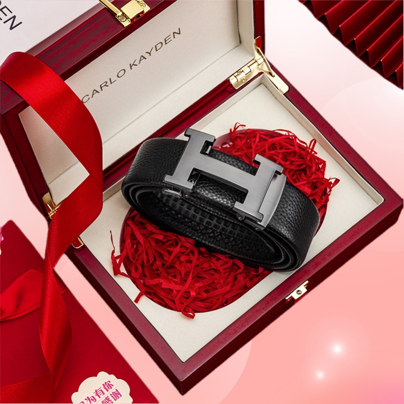 皮带男士2025新款真牛皮自动扣