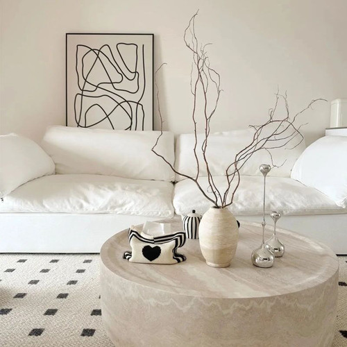 复古粗陶花瓶 民宿风陶罐装饰摆件 酒店客厅玄关家居摆设花瓶