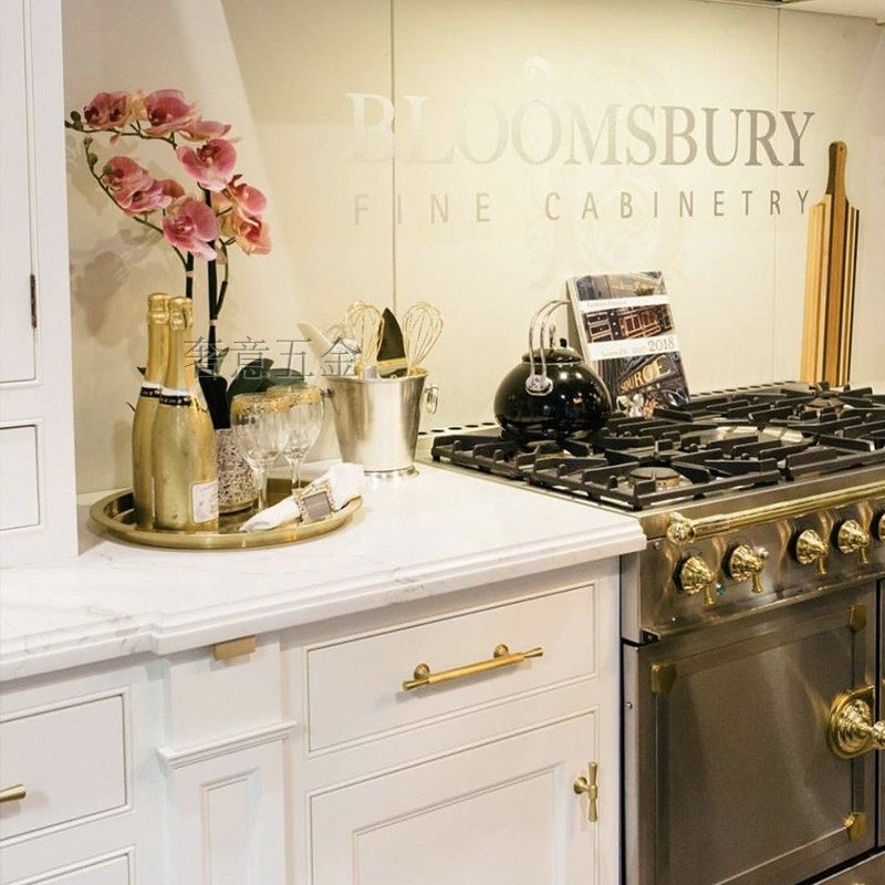 意大利olrvli拉手北欧轻奢金色纯铜把手柜门把手法式简欧橱柜把手,基础建材,小拉手,淘宝优惠券,粉丝福利购,淘宝优惠卷