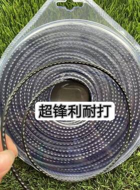 日本进口锯齿打草绳优质耐磨尼龙鲨齿割草机绳3.0mm汽油机通用农
