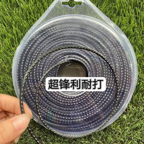 日本进口锯齿打草绳优质耐磨尼龙鲨齿割草机绳3.0mm汽油机通用农