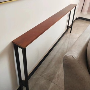 定制客厅后沙发置物架靠墙落地实木床头床尾收纳夹架缝窄桌长条架