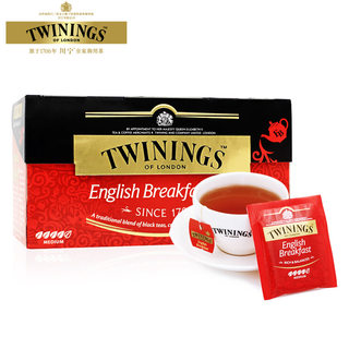 川宁Twinings英式早餐红茶50g/25片装进口茶叶袋泡茶包下午茶饮品