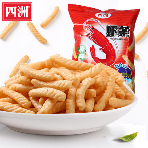 四洲110g多口味怀旧零食酒吧虾条