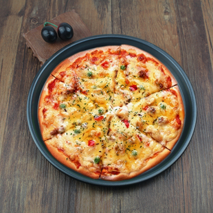 12寸家用披萨盘不沾图层披萨烤盘 pizza烤盘 加厚不粘碳钢9