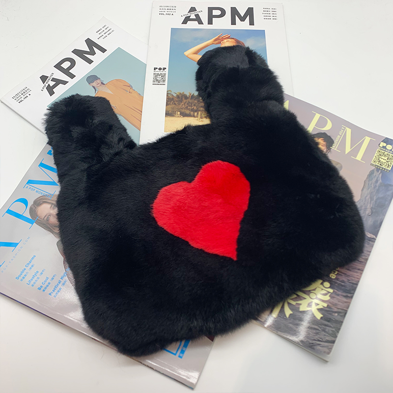 獭兔毛皮草女士手提包