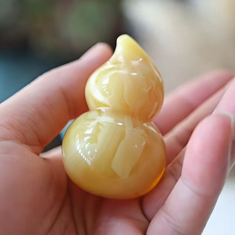 正品天然俄料精品原矿白花蜡蜜蜡葫芦吊坠男女款文玩特色珠宝饰品