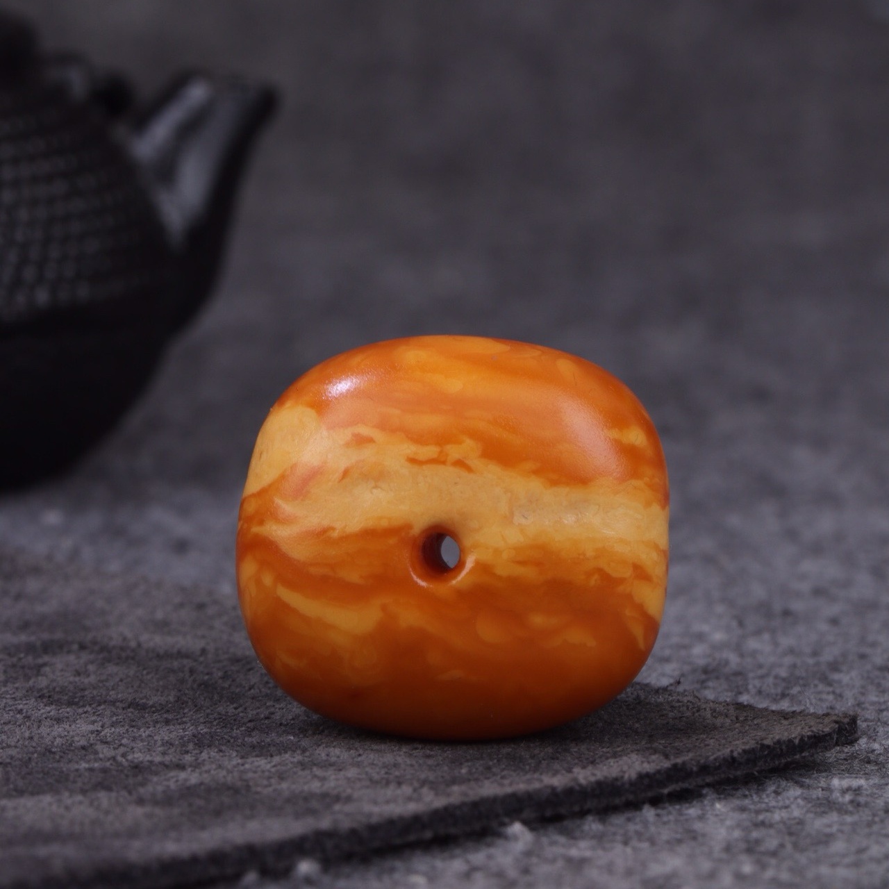 正品天然俄料高品质橘皮老花蜡蜜蜡藏扣扣子吊坠文玩特色珠宝饰品