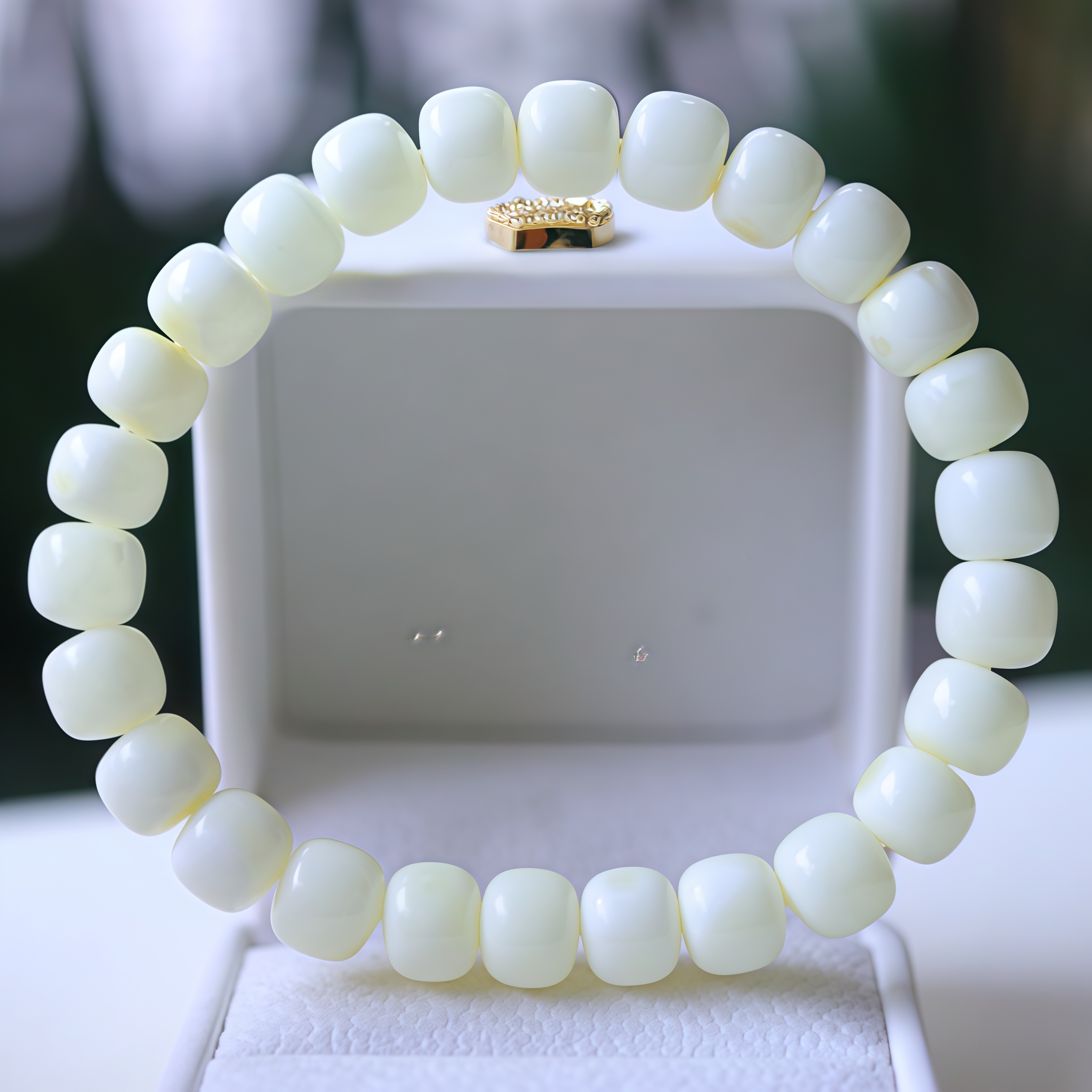 正品天然俄料蜜蜡奶白蜡老型珠手串8mm手链文玩收藏孤品珠宝饰品