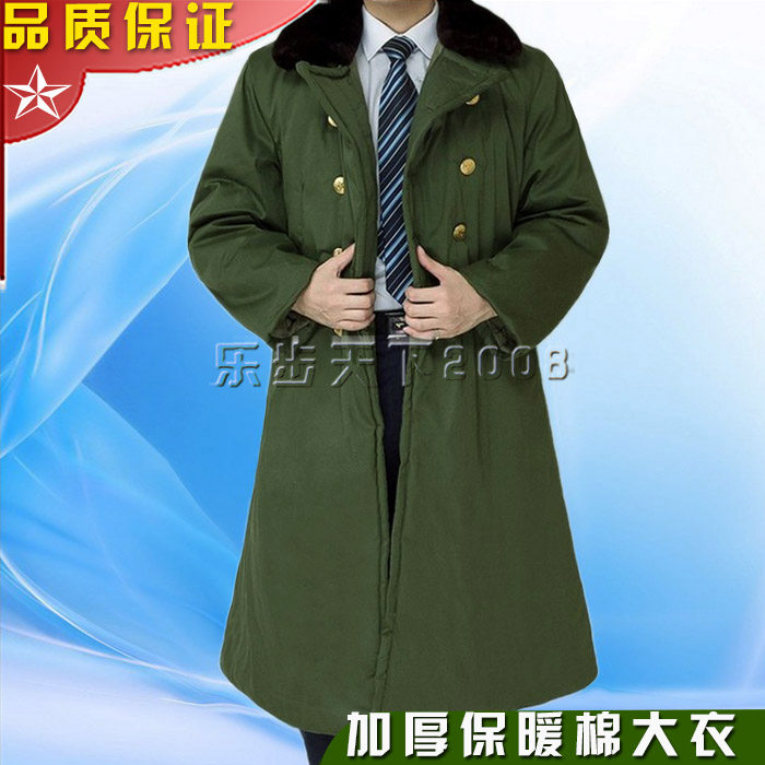 棉大衣男冬季加厚长款保安