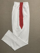 加绒加厚休闲运动裤 春秋冬款 中小学生纯棉男女白色人大附中校服裤