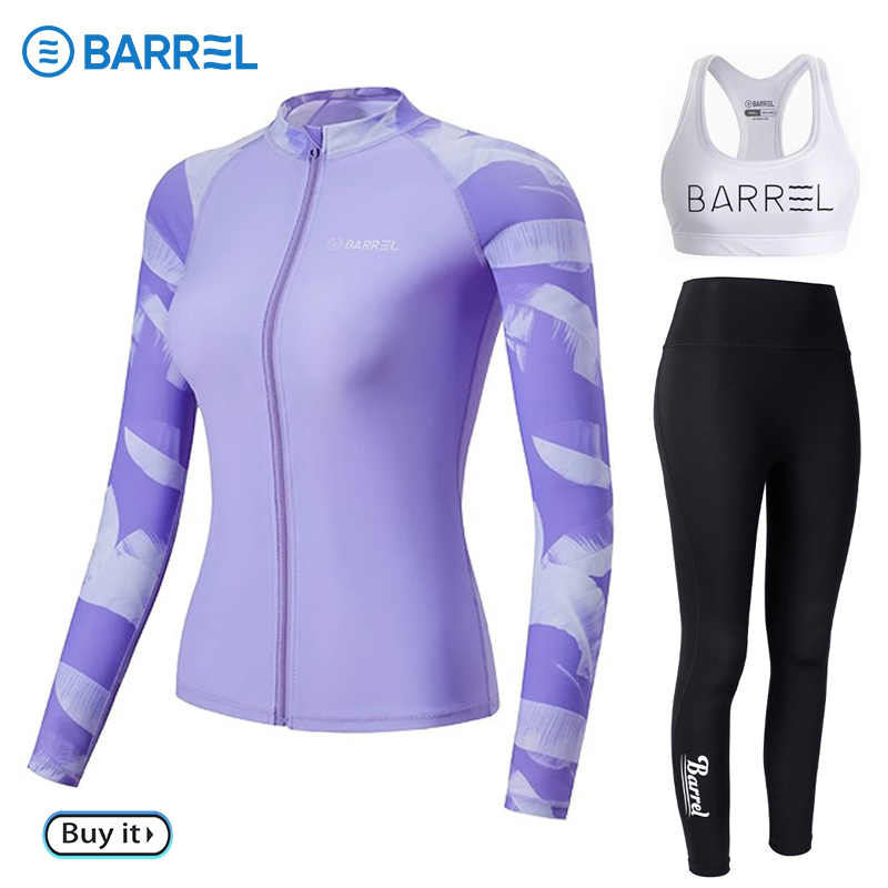 潜水冲浪服女水母衣分体泳衣防晒