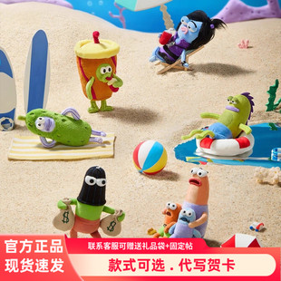 正品X11海绵宝宝比奇堡居民的一天路人鱼毛绒盲盒潮玩摆件手办礼