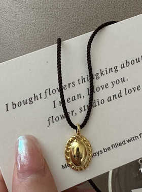 纯银小众设计个性金银撞色项链女