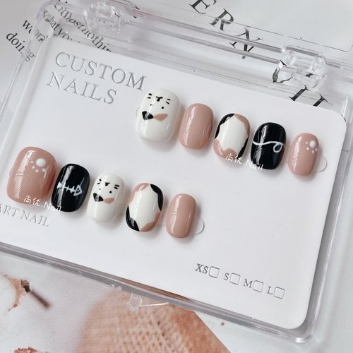 美甲可爱假指甲贴片显白穿戴甲