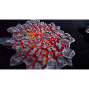 战锤裂纹岩浆底座岩浆地台手办百搭兵人石头场景模型配件摆件产品